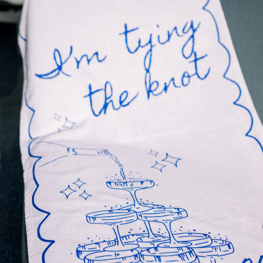 I'm tying the knot beach towel-2026