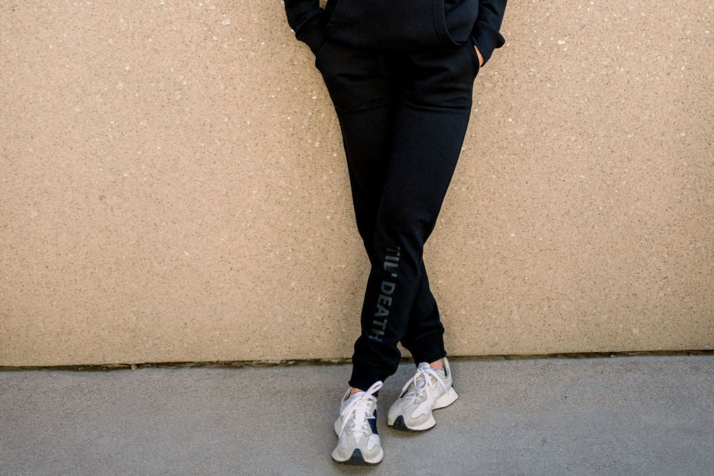 Til Death fleece sweatpants