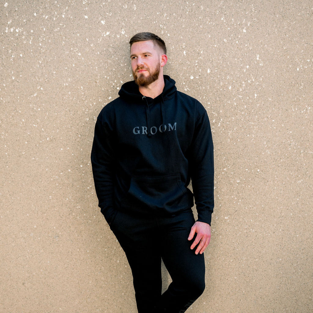 Groom Hoodie  (black print)