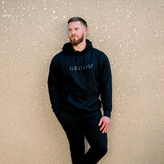 Groom Hoodie  (black print)